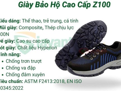Giày bảo hộ Z100   Trẻ trung   An toàn tối ưu 0