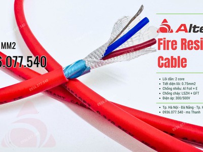 Cáp chống cháy chống nhiễu Altek Kabel 2x0.75mm    Đảm bảo an toàn   ổn định tín hiệu 1