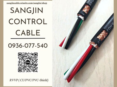 Cáp điều khiển Sangjin 4x0.75mm    RVVP  Có lưới chống nhiễu 4