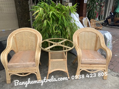Ghế mây lưng mắt cáo 0
