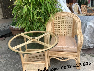 Ghế mây lưng mắt cáo 3