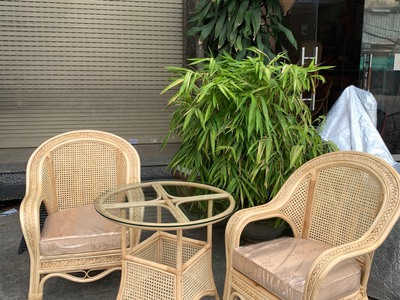 Ghế mây lưng mắt cáo 4