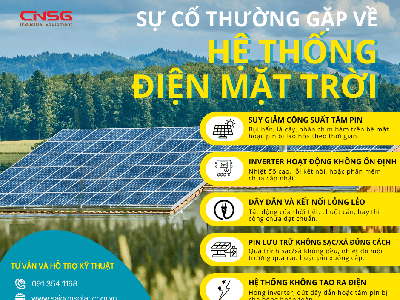Sự cố thường gặp về hệ thống điện mặt trời và cách xử lý 0