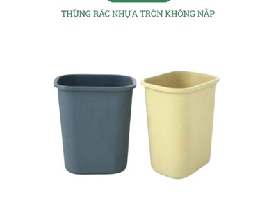 Thùng Rác Nhựa Tròn Không Nắp Từ Greendo Tiện Lợi, Bền Bỉ Và Kinh Tế Cho Mọi Không Gian 0