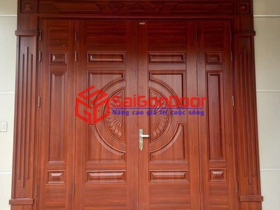 Cửa thép vân gỗ 1