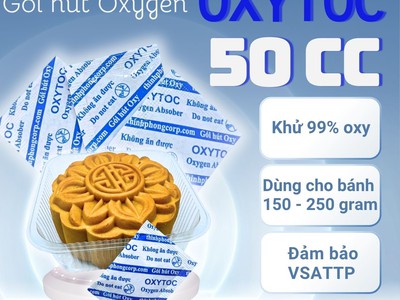 Gói hút oxy bảo quản bánh trung thu thơm ngon tròn vị 0