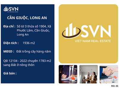 Đất lớn phước lâm, cần giuộc   gần tp.hcm, pháp lý chuẩn 0