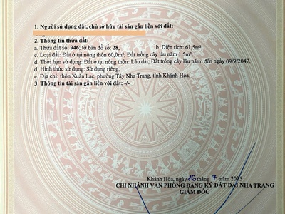 Thôn xuân lạc, xã vĩnh ngọc  nay là phường tây nha trang 3