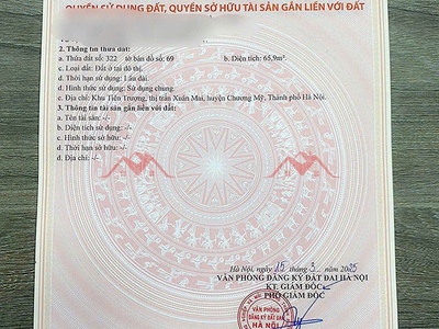 Bán lô đất đẹp 65,9m tại tt xuân mai-chương mỹ-hà nội 4
