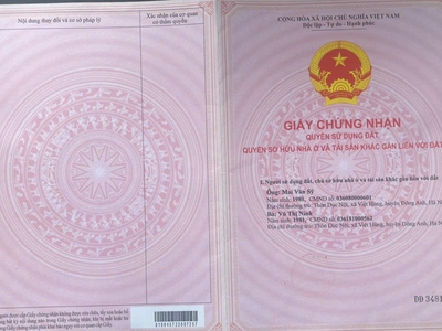 Chính chủ bán đất đấu giá thôn đường yên-thư lâm-đông anh 2