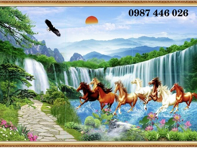 Tranh gạch bát mã 3d đẹp HP622 0