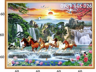 Tranh gạch bát mã 3d đẹp HP622 3