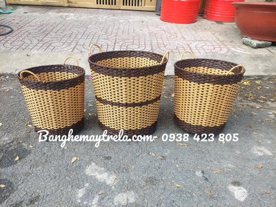 Giỏ nhựa giả mây đựng đồ 1