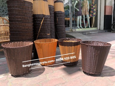 Giỏ nhựa giả mây đựng đồ 2