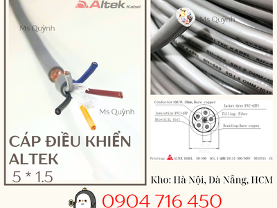 Cáp điều khiển chống nhiễu Altek Kabel 5x1.5mm2 Đà Nẵng 0