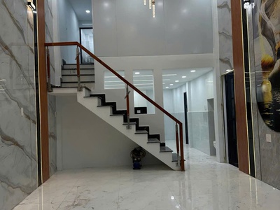 Nhà mới rất đẹp 1 trệt 1 lửng 4mx13m đường 5m hương lộ 80b q12 1