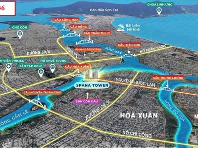 Căn 1PN /54.2M2 Giá 2.743 TỶ View sông Cẩm Lệ ngay cầu Hòa Xuân - SUN SPANA 3