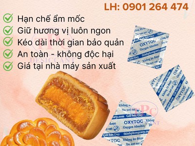 Gói hút oxy chuyên bảo vệ bánh trung thu khỏi mốc 2