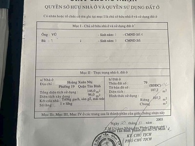 Bán nhà 107m2, 4 tầng   hoàng xuân nhị thông trịnh đình trọng, tân phú   chỉ 7.5 tỷ 1