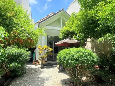 Nhà sân vườn   hòa cường   174m2   1 tầng kiên cố - ngang :7m - nở hậu   gần chợ hoà cường 1
