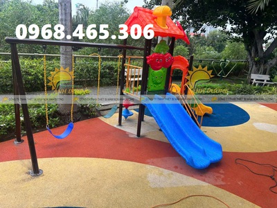 Bộ cầu trượt xích đu liên hoàn trẻ em 1