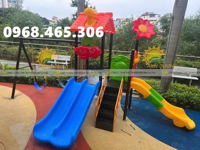 Bộ cầu trượt xích đu liên hoàn trẻ em 3