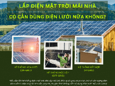 Lắp điện mặt trời mái nhà có cần dùng điện lưới không 0