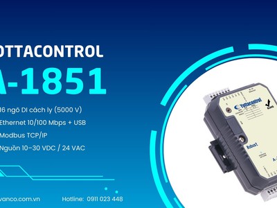  Yotta Control A-1851   16 ngõ vào số từ xa qua Ethernet   USB  Modbus TCP/IP 0