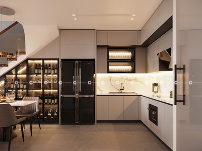 Tủ Bếp MDF Chữ L Chất Lượng Cao Sang Trọng 0