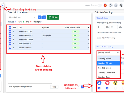 MKT Care   Đăng Bài   Seeding Facebook Hoàn Toàn Tự Động   2025 0