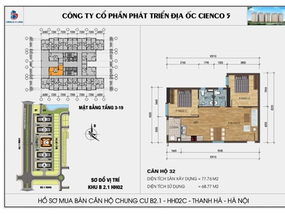 Bán căn hộ góc 2 phòng ngủ chung cư Thanh Hà - 77m2 nhà đẹp 1