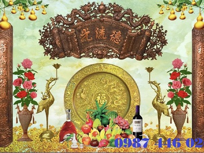 Tranh gạch men phòng thờ HP9233 4