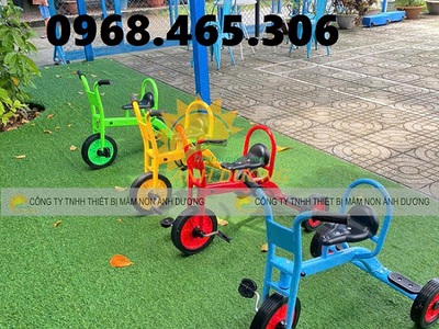 Xe đạp 3 bánh mầm non, xe đạp 3 bánh 2 chỗ ngồi nhập khẩu 2