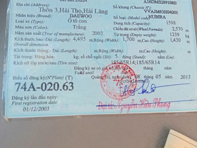 Chính chủ cần bán xe Daewoo 2003 3
