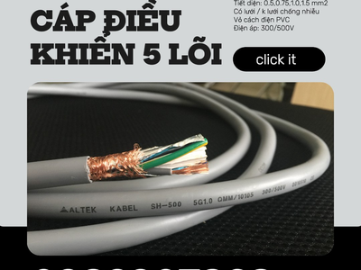 Cáp Điều Khiển 5 Lõi phân phối Hà Nội, Đà Nẵng, TP HCM 1