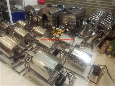 Máy rang đậu xanh, bột đậu xanh rau má 1