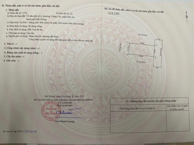 Cần bán lô đất ngõ 38 Cát Vũ, Tràng Cát 43,5m2 giá 1.19 tỷ 2