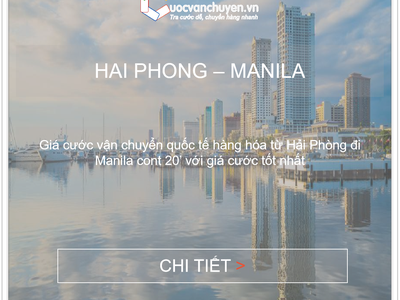 Giá cước vận tải biển từ Hải Phòng đi Manila 0