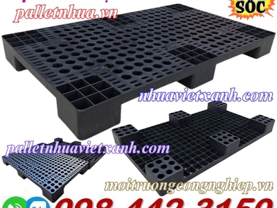 Pallet nhựa 1000x600x100mm màu đen - thanh lý 0