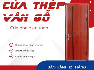 Cửa Thép Vân Gỗ Bền Đẹp Sang Trọng 0