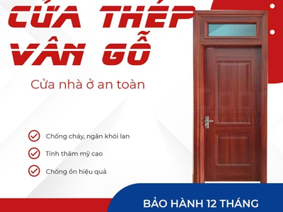 Cửa Thép Vân Gỗ Bền Đẹp Sang Trọng 2