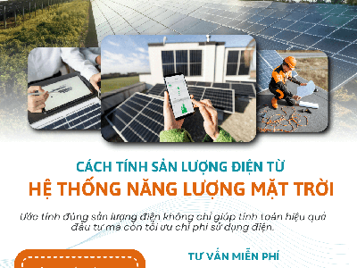 Cách tính sản lượng điện từ hệ thống năng lượng mặt trời sinh ra 0