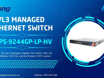 RGPS-R9244GP -LP   Bộ chuyển mạch Layer-3 Gigabit PoE Ethernet chuẩn công nghiệp 0