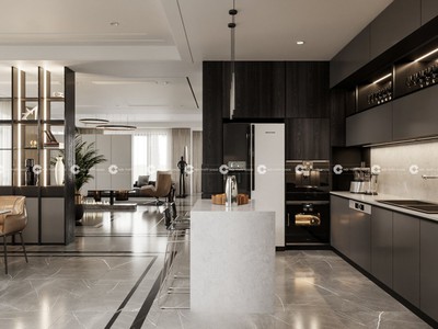 Tủ Bếp Gỗ Công Nghiệp MDF Chữ U Đẹp Hiện Đại 1