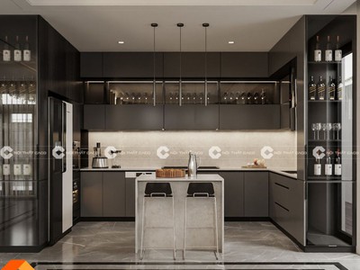 Tủ Bếp Gỗ Công Nghiệp MDF Chữ U Đẹp Hiện Đại 2