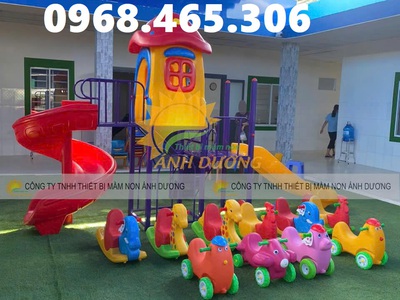 Bộ cầu trượt liên hoàn trẻ em, cầu trượt trẻ em nhập khẩu 1