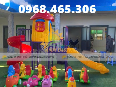Bộ cầu trượt liên hoàn trẻ em, cầu trượt trẻ em nhập khẩu 2