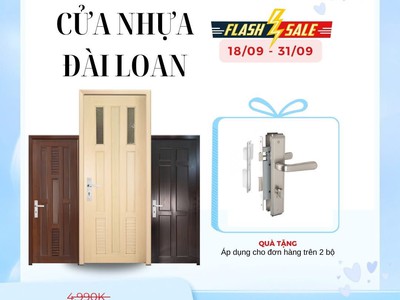 Cửa nhựa Đài Loan ghép thanh 0