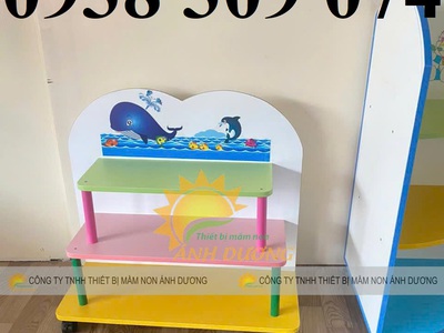 Kệ góc mầm non, kệ cá nhân mầm non, kệ xây dựng mầm non 3