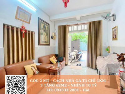 Nhà 2mt đẹp hoàng hoa thám cách t3 chỉ 800m 62m2 chỉ nhình 10 tỷ 0